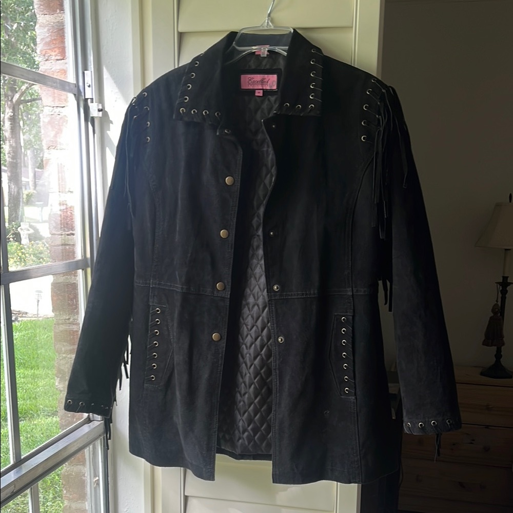 Vintage Sued Fringe Jacket Medium